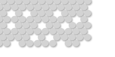 Grey tiles wall. round marble textures, ball tiles. Top view pavement circle block gray texture with seamless patterns floor background. Air Bubble wrap texture background. Textured Background.