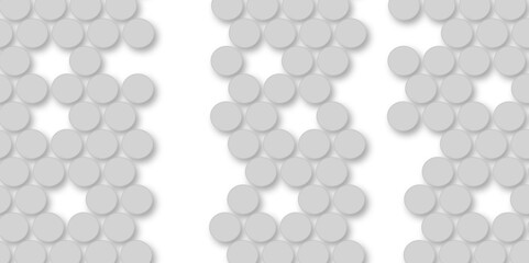 Grey tiles wall. round marble textures, ball tiles. Top view pavement circle block gray texture with seamless patterns floor background. Air Bubble wrap texture background. Textured Background.