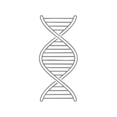 Hand Drawn DNA strand illustration representing genetics heredity biological data genetic code deoxyribonucleic acid structure isolated on black background