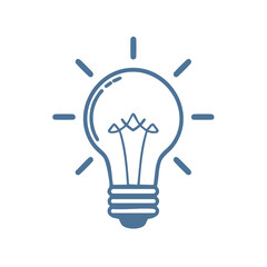 Lightbulb Symbol Icon Concept on Dark Background Idea Inspiration Innovation Energy Outline Simplicity Vector Design