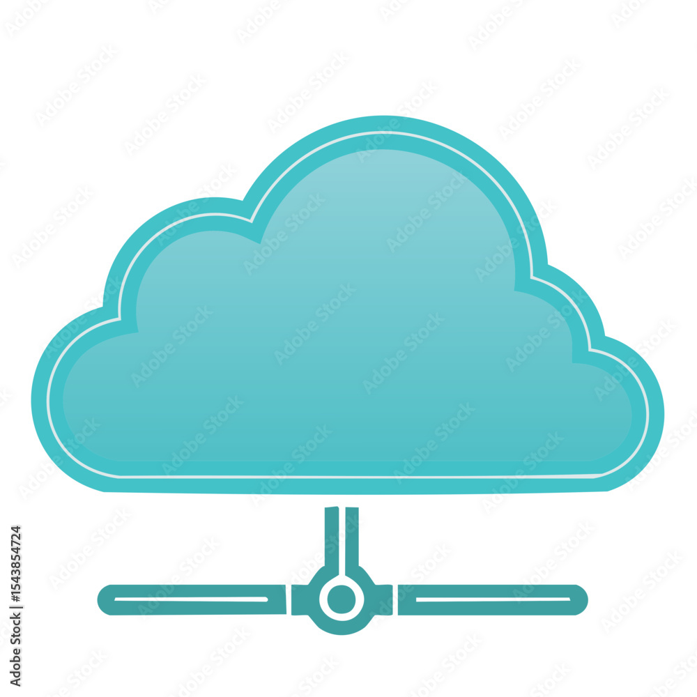 Poster cloud computing network symbol connectivity concept digital connection information server backup and