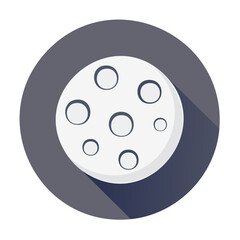 Fototapeta premium Monochrome flat moon icon vector