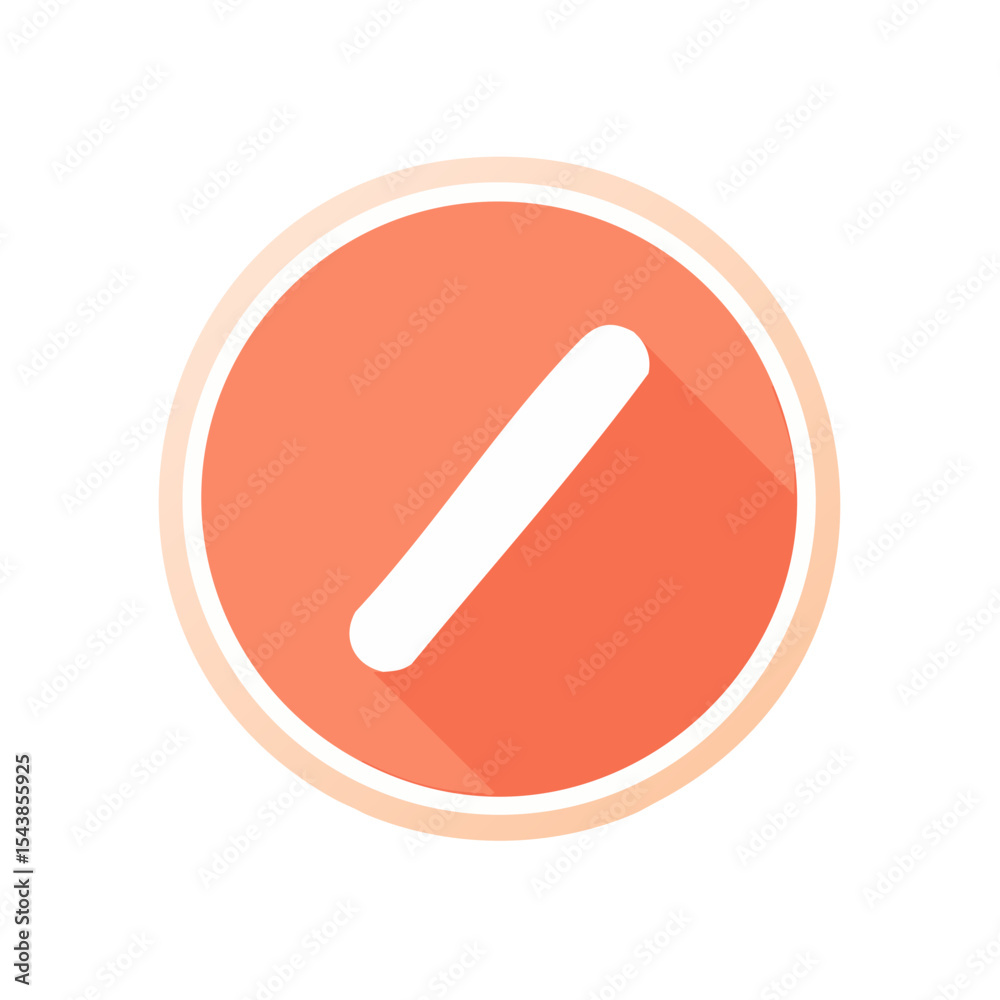 Poster modern interface toggle off button with soft orange palette for user experience in digital design an