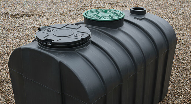 Black Plastic Water Storage Tank