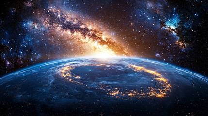 Earth and the Milky Way Galaxy