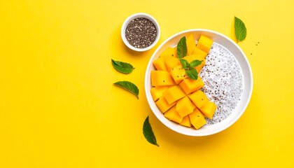 Mango Chia Pudding Bowl.