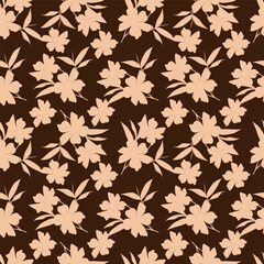 textile design with beautiful decorative flowers pattern image