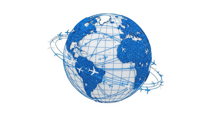 Global Air Travel Network PNG Image for Commercial and Personal Projects