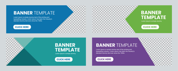 Banner Templates Design  for website advertising and social media marketing vector. Business banner template vector 