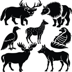 Majestic Wildlife Silhouettes A Collection of  Elegant Animal Designs