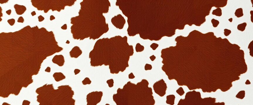 Seamless cowhide pattern; rich brown & white lactic chocolate spots on a textured surface, graphic, texture