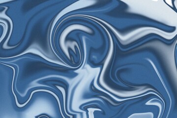 Abstract swirling blue and white marble texture background design