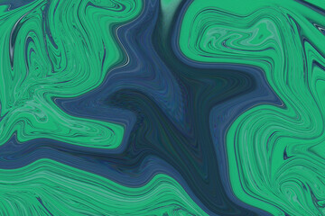 Abstract teal and navy blue marbled swirls background texture