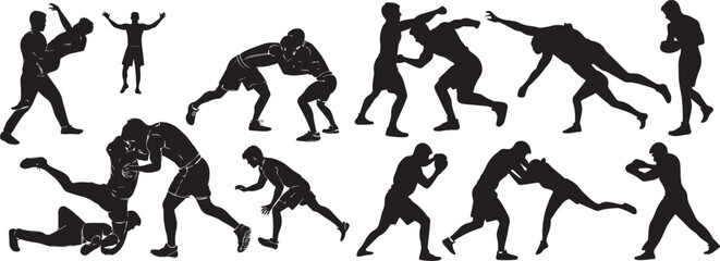 Brazilian Jiu-Jitsu Clipart and Silhouette Vector Collection   © msmdesign