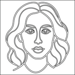 Overlapping minimalist line art design in cmyk