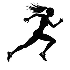 silhouette of a young man jumping