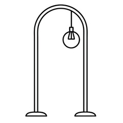 black and white lamp