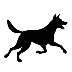 black silhouette of a dog