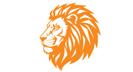 Minimalist Lion Head Logo  Bold, Geometric Silhouette