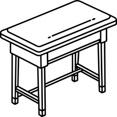 Medical Exam Table Line Art 