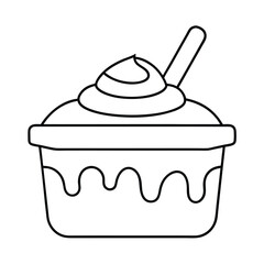 vector illustration of a cupcake