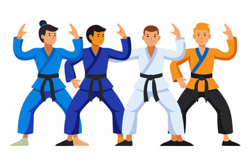 group of people martial arts training