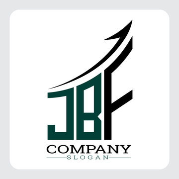 JBF Company Logo Design Growth vector, JBF Upward Arrow Business Success Logo vector, JBF Corporate Branding Logo , JBF logo design, JBF simple and modern logo, JBF business finance logo design, etc.