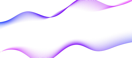 Abstract background with lines and waves. Web banner size. Element for design isolated on white.