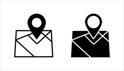 Location or map pin icon set. symbol. vector illustration
