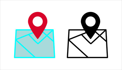 Location or map pin icon set. symbol. vector illustration

