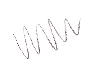 Beautiful eyebrow pencil strokes isolated on white, top view