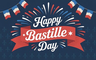 Happy bastille day celebration design