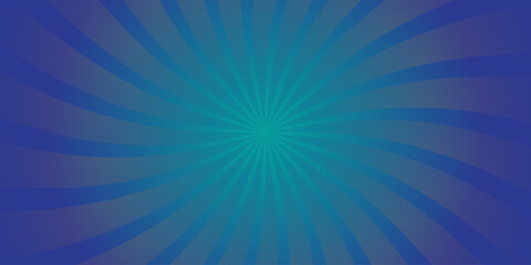 Abstract glowing blue sunburst background Retro vintage horizontal background for presentation, banner, poster, flyer, sales. Modern pop art poster for summer and spring