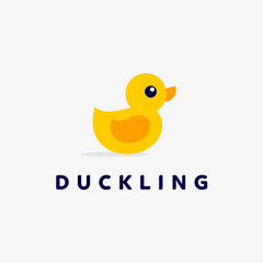 Vector logo of an adorable duckling. Perfect for kids, nature, or animal branding