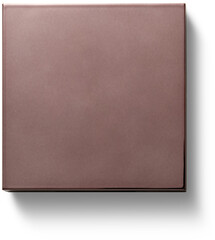 A simple, square, brown object with a smooth surface, possibly a cosmetic product or packaging.