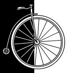Fototapeta premium Vintage Bicycle Vector Art Monochrome Bike Illustration