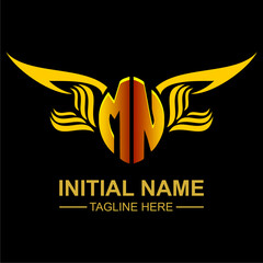 MN Golden Wing Emblem Logo