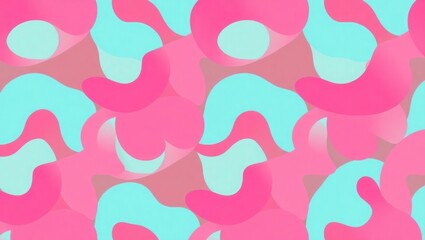 Abstract Pink and Blue Fluid Shapes A Vibrant Seamless Pattern Design