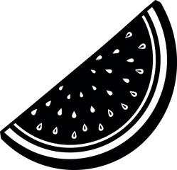 tropical fruit slice vector watermelon Shallotte on white background