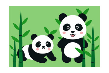 panda with bamboo