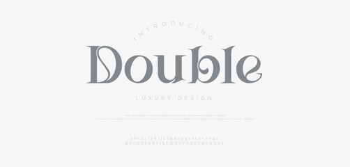 Elegant modern luxury alphabet logo font.  Typography elegant style alphabet fonts for beauty, calligraphy, decorative, glamour, boutique, fashion, brand, wedding, vintage design. vector illustration