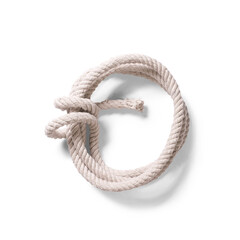 A simple, knotted rope in a circular shape, symbolizing connection or binding.