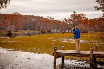 photographer in fall