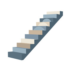 Fototapeta premium Minimalist staircase icon symbolizing progress and growth in education