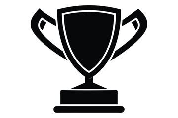 gold trophy cup vector icon