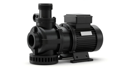 Industrial Pump Isolated on White Background