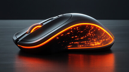 Sleek, illuminated computer mouse