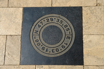Budapest, Hungary. Beautiful old manhole cover