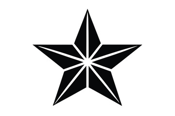 Obraz premium silver star isolated on white