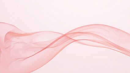 Fototapeta premium Soft pink fabric flowing gently across a light background creating a serene and elegant composition